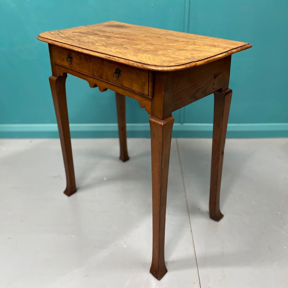 Arts and Crafts side table in elm View II