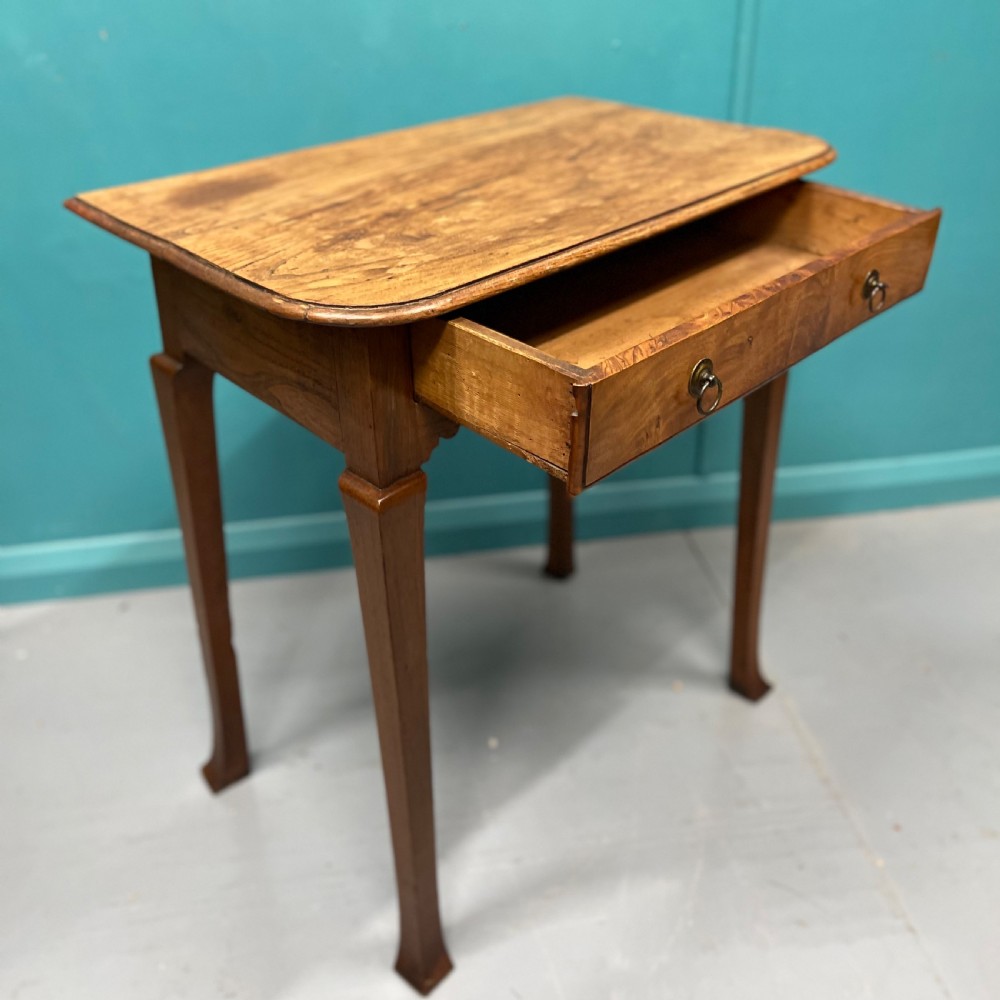 Arts and Crafts side table in elm View IV