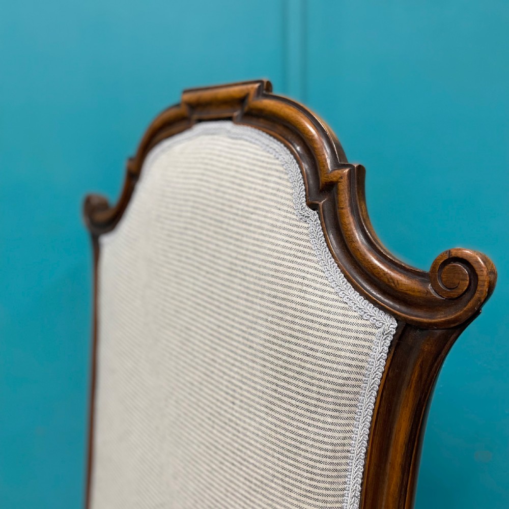 High back occasional hall chair in walnut View IV