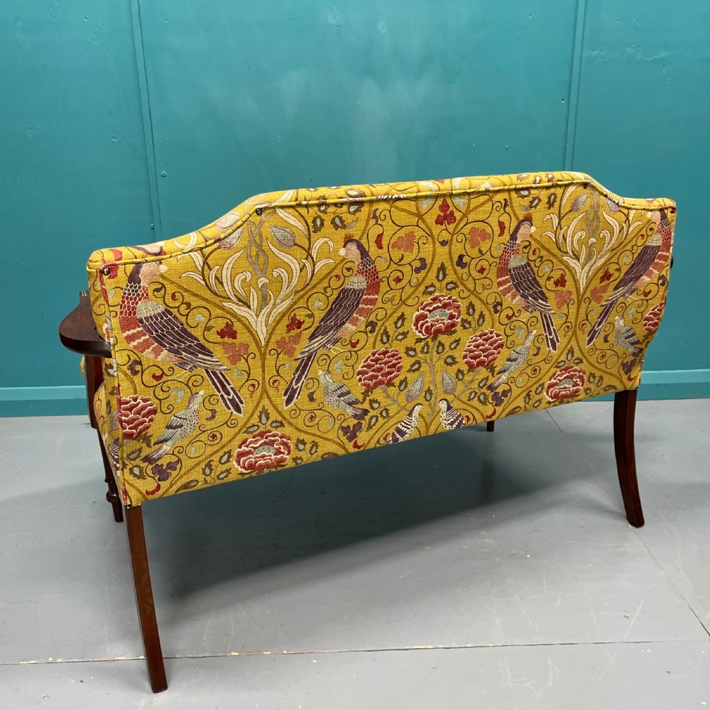Newly upholstered Georgian window seat  View V