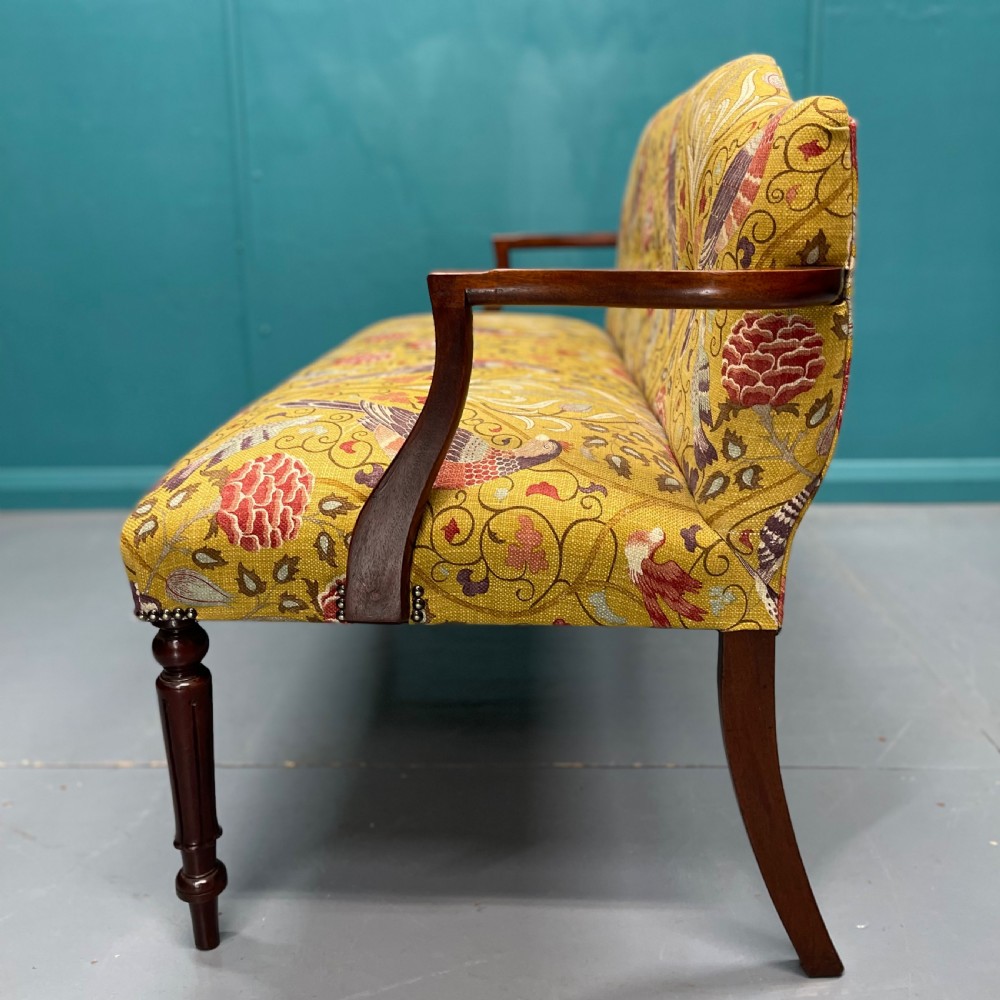 Newly upholstered Georgian window seat  View VII