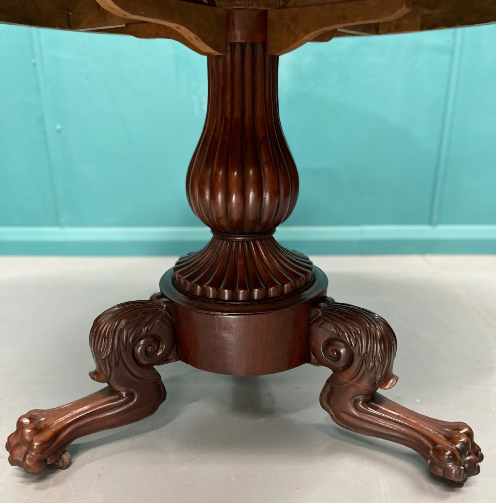 French empire gueridon table with specimen marble top View IV