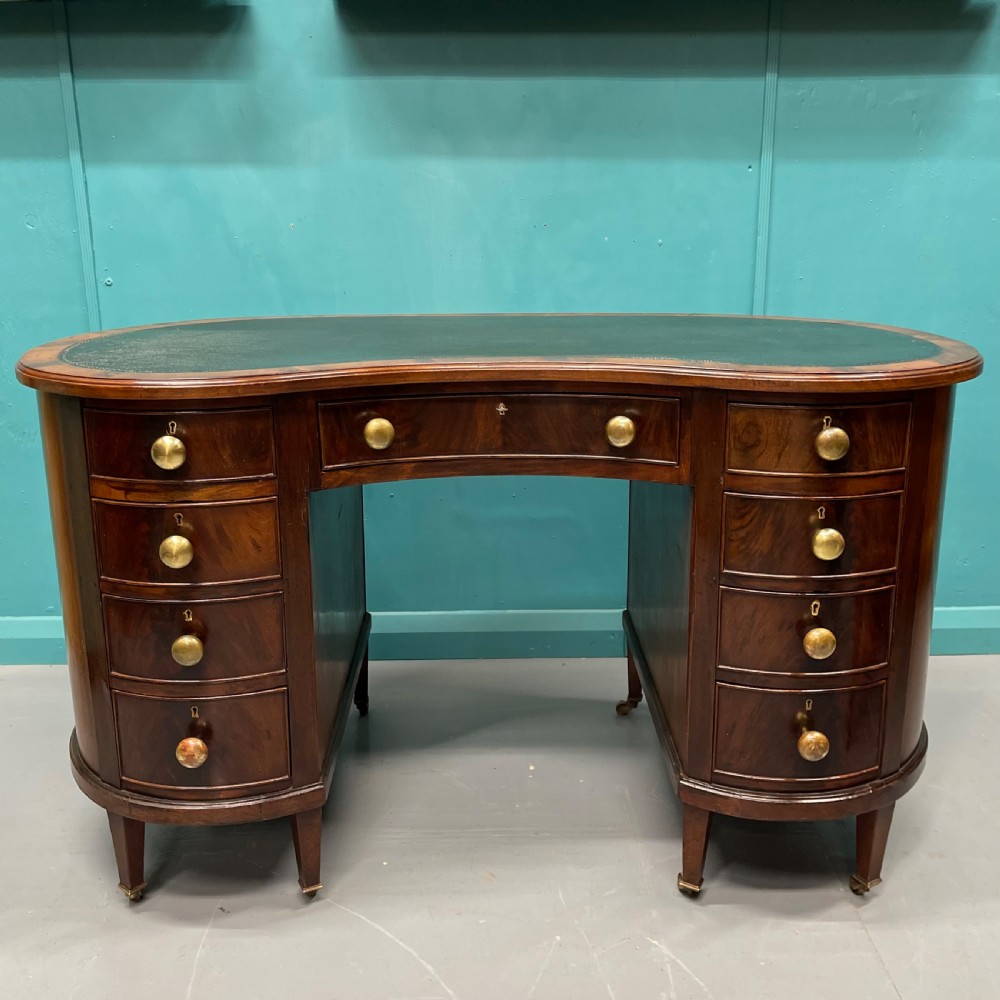 19th century freestanding kidney desk 