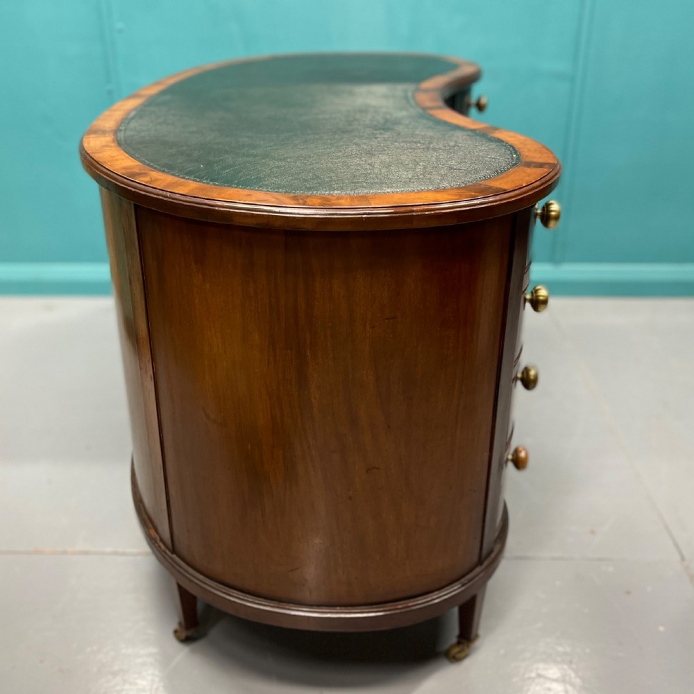 19th century freestanding kidney desk  View VII
