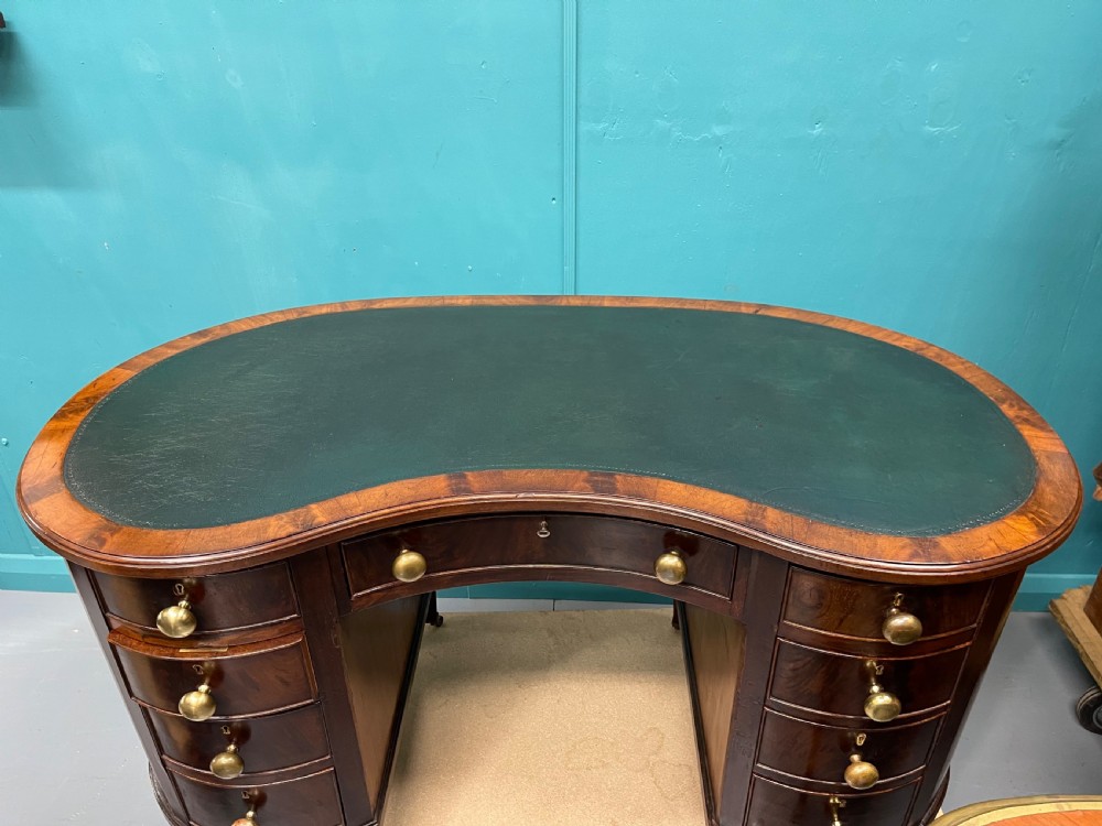 19th century freestanding kidney desk  View IX