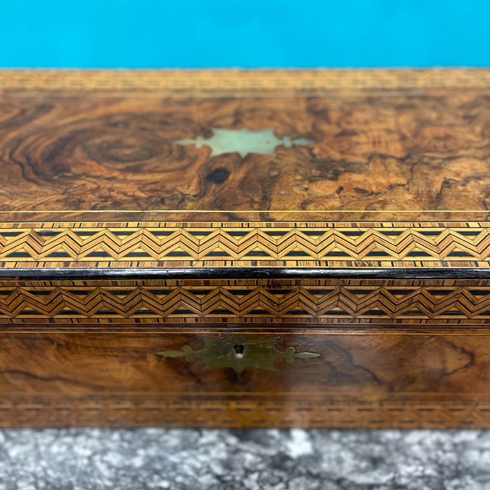 Geometric parquetry Tonbridge ware writing box View IV