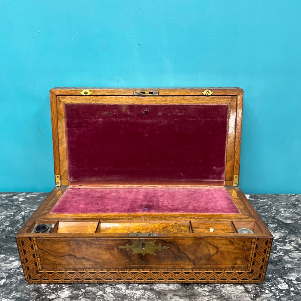 Geometric parquetry Tonbridge ware writing box View VI