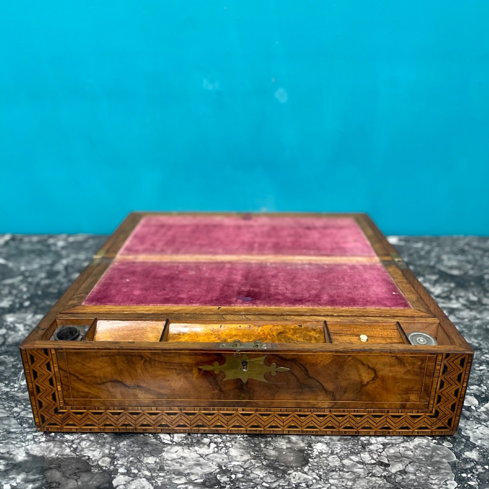Geometric parquetry Tonbridge ware writing box View XI