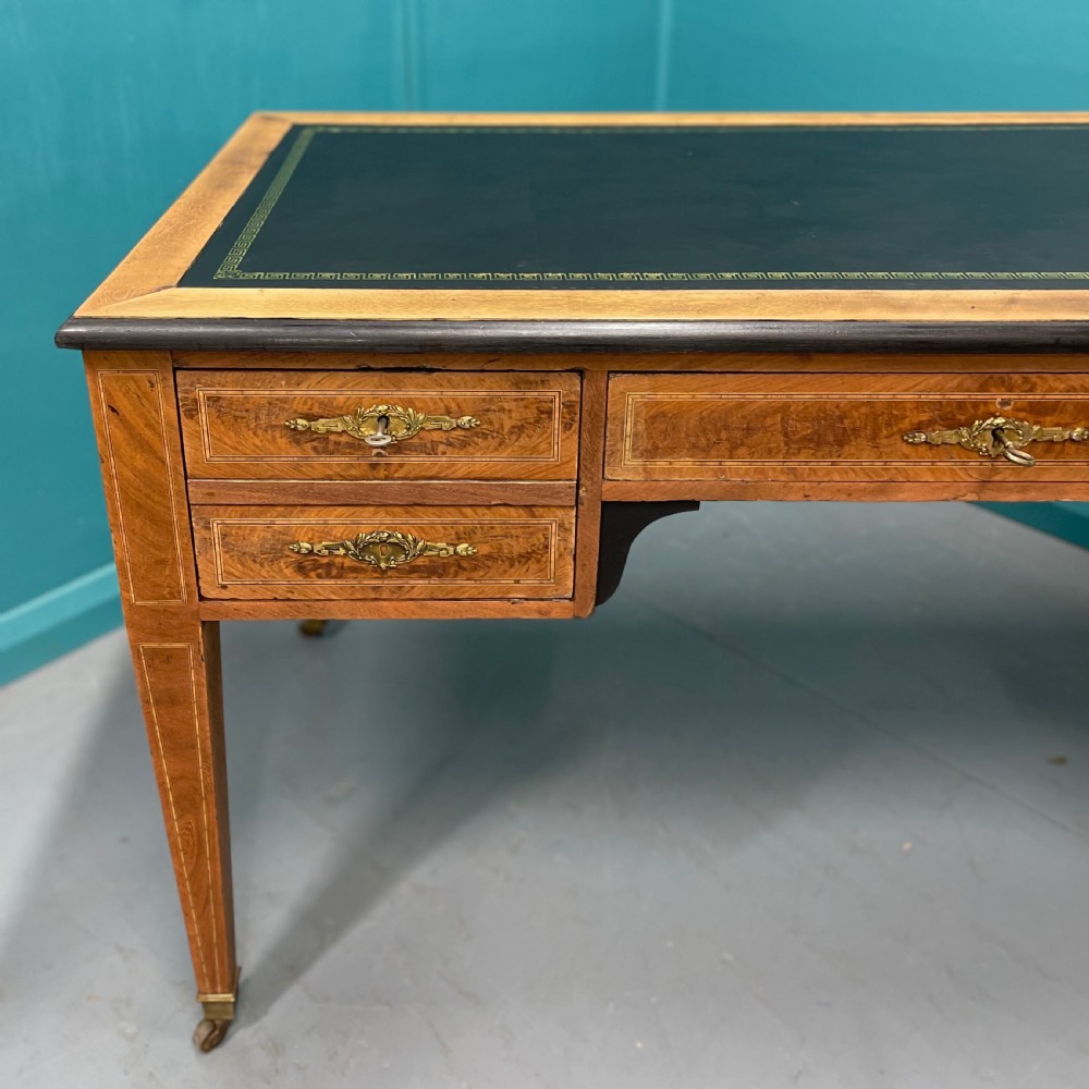 French 19th century inlaid bleached desk View III