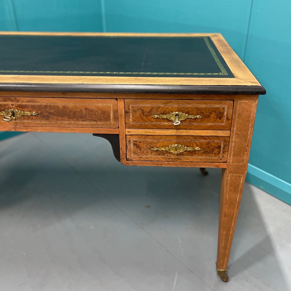 French 19th century inlaid bleached desk View V