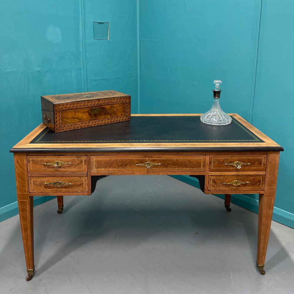 French 19th century inlaid bleached desk View X