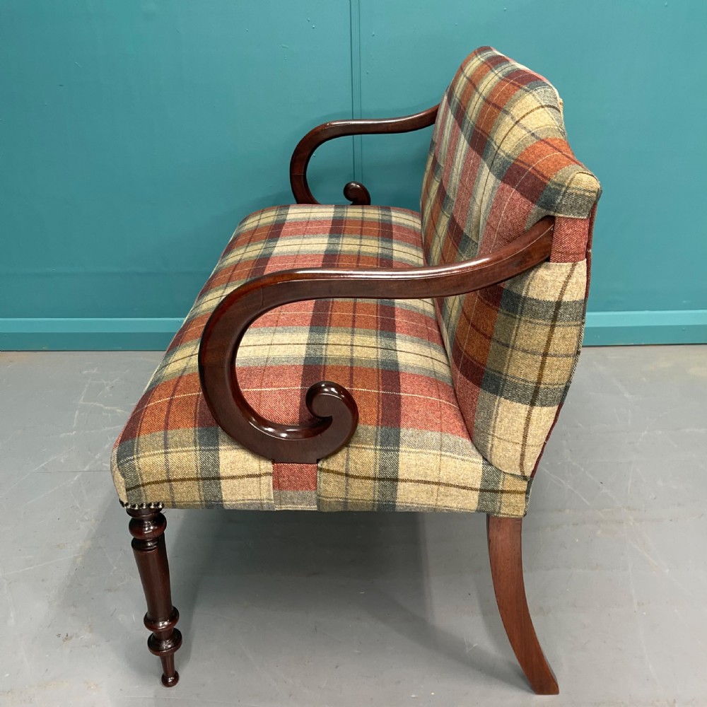 Newly upholstered occasional two seat sofa View VI