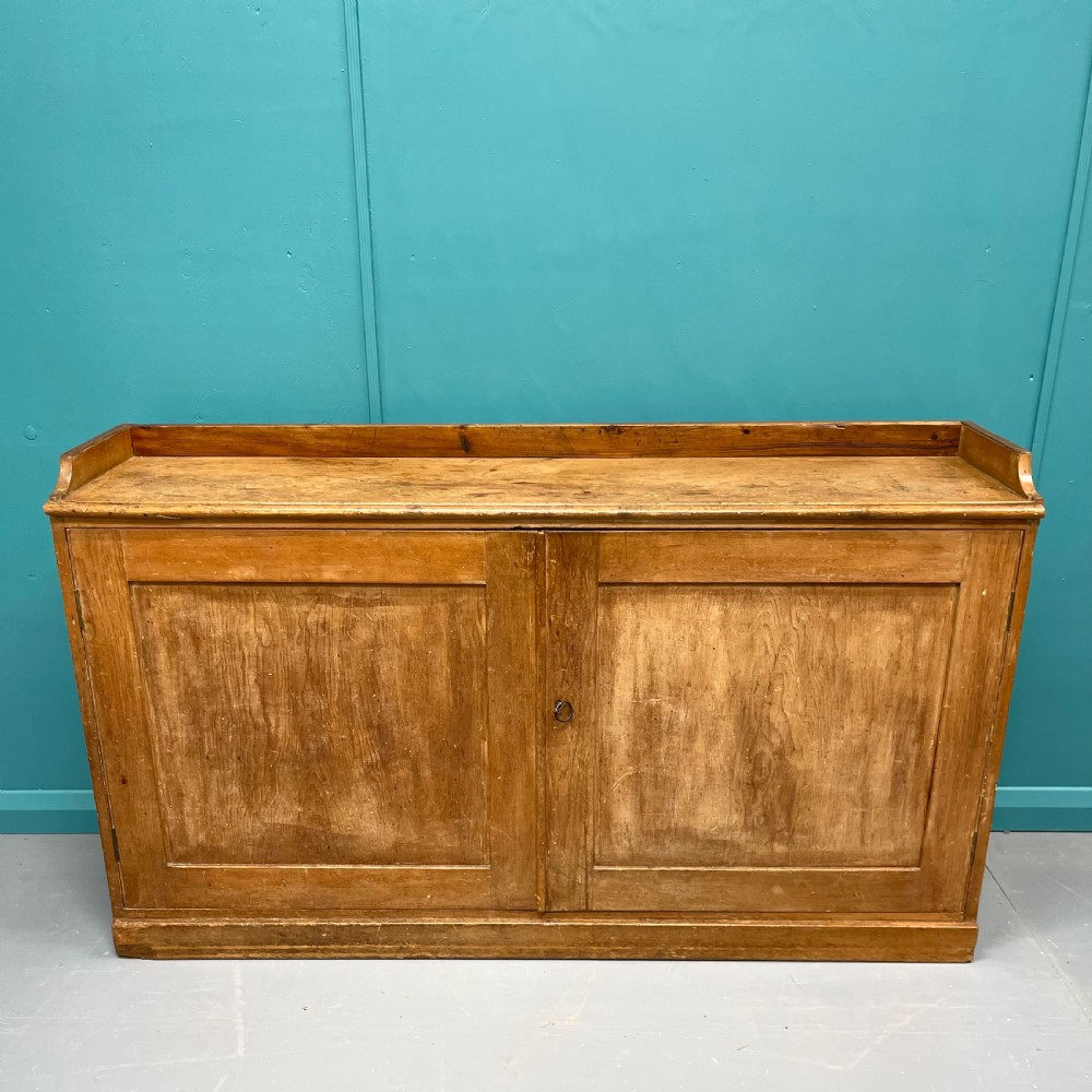19th century scrubbed pine slim dresser base 