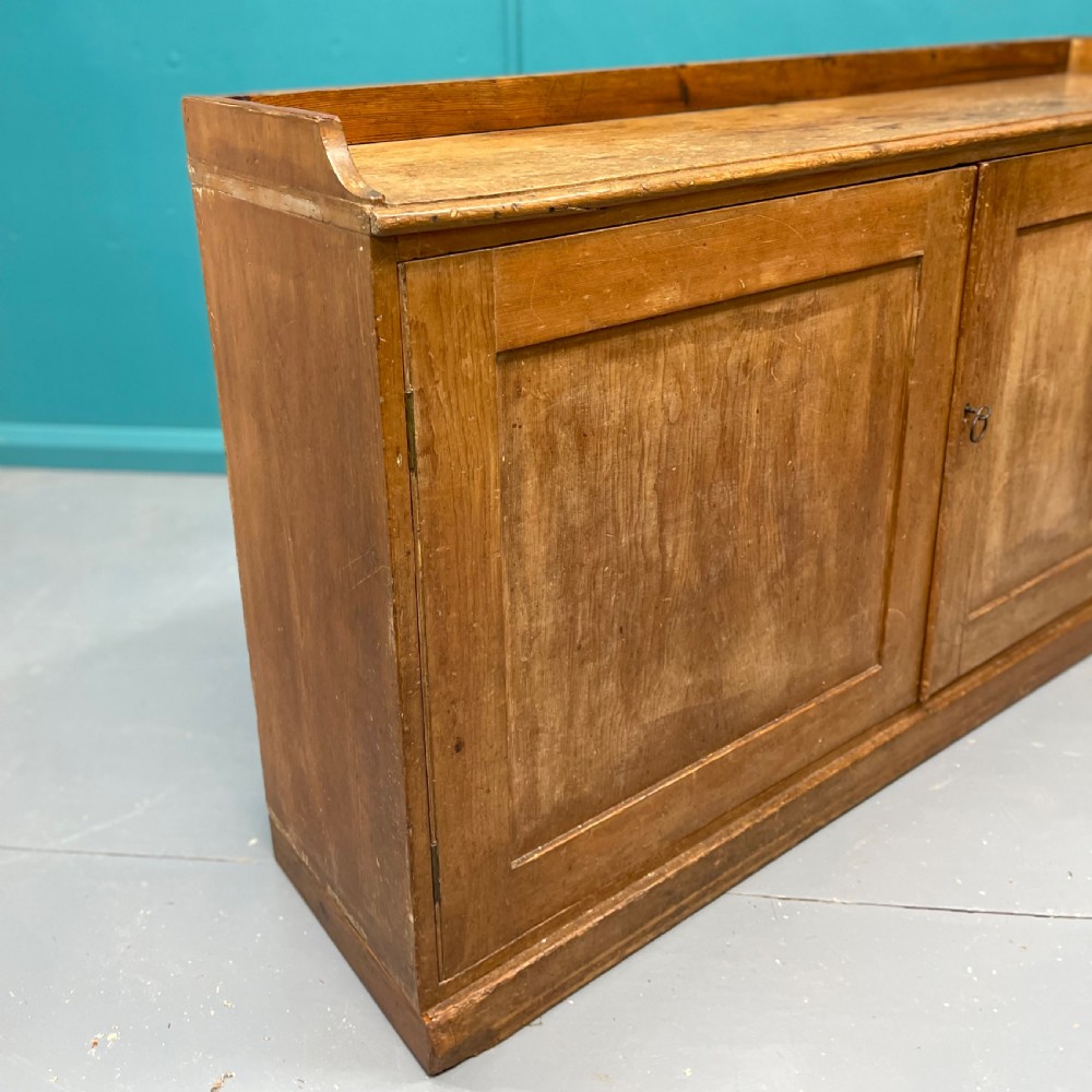 19th century scrubbed pine slim dresser base  View III