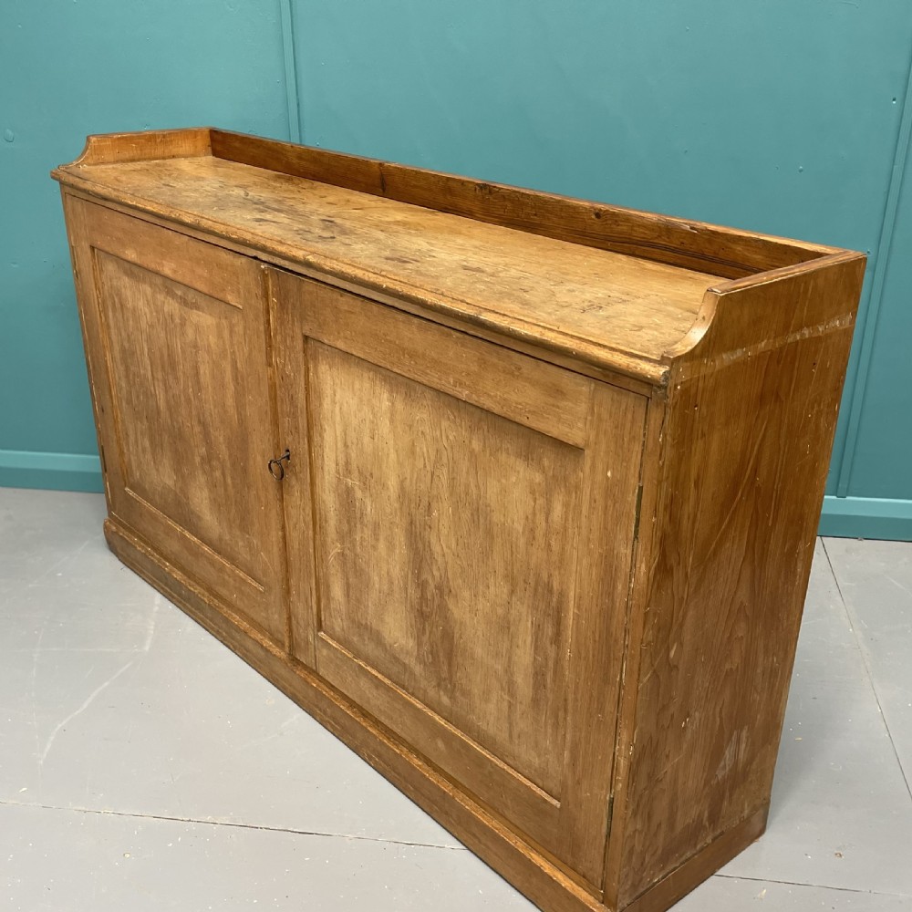 19th century scrubbed pine slim dresser base  View IV