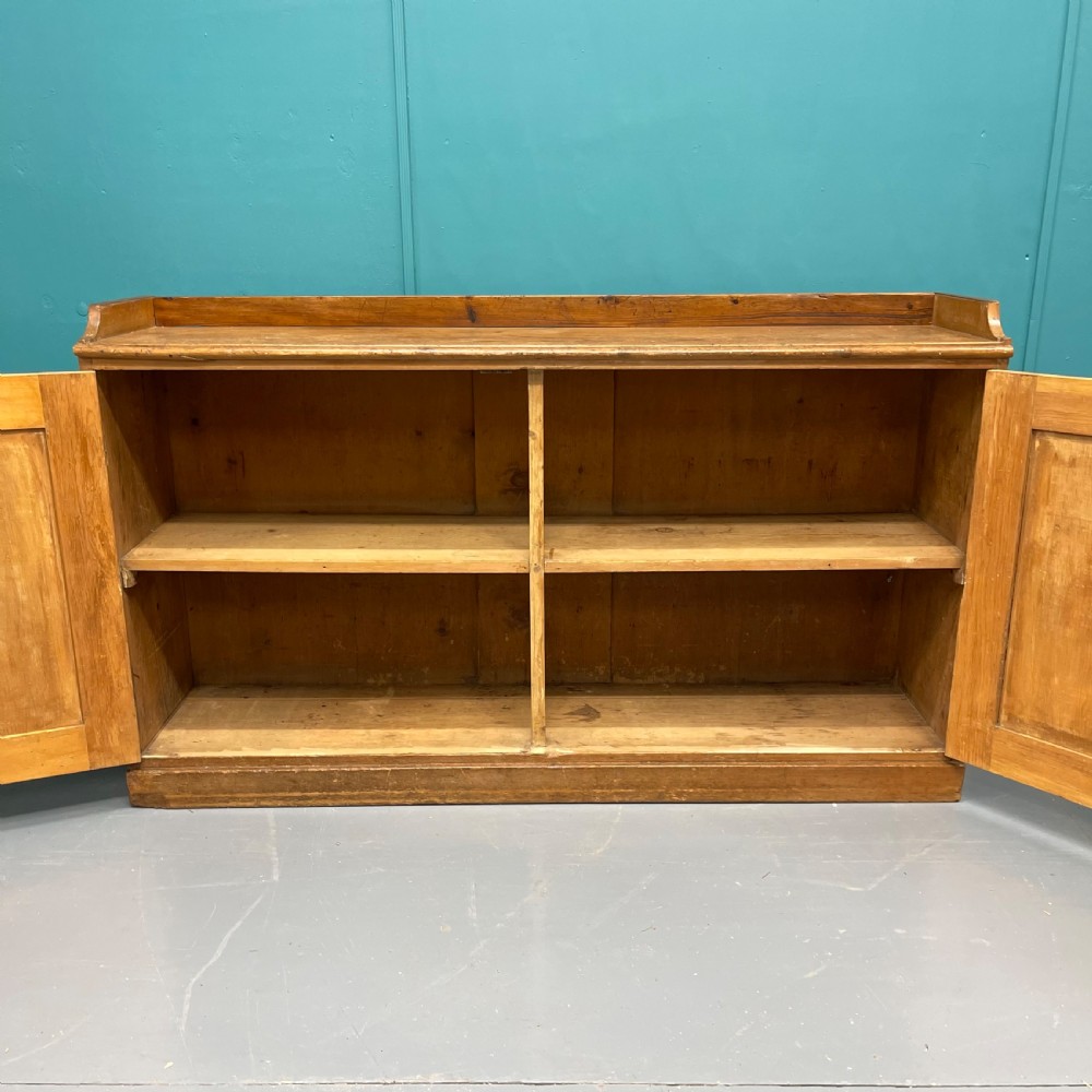 19th century scrubbed pine slim dresser base  View V