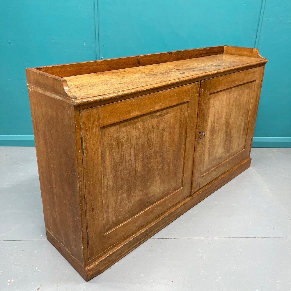 19th century scrubbed pine slim dresser base  View VII