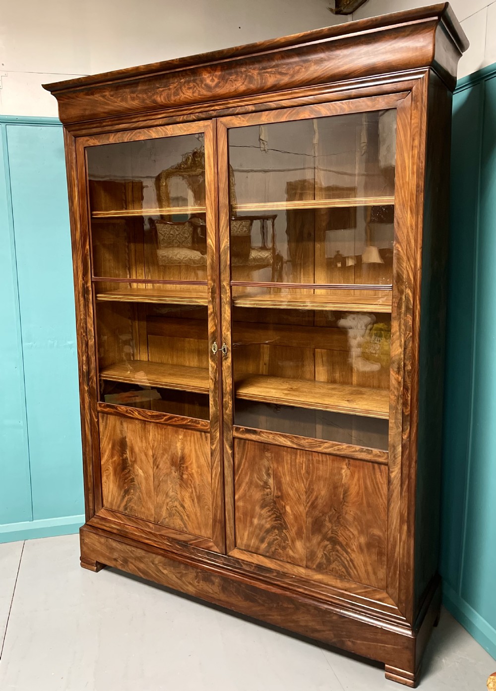 Large 19th century French two door bookcase  View II