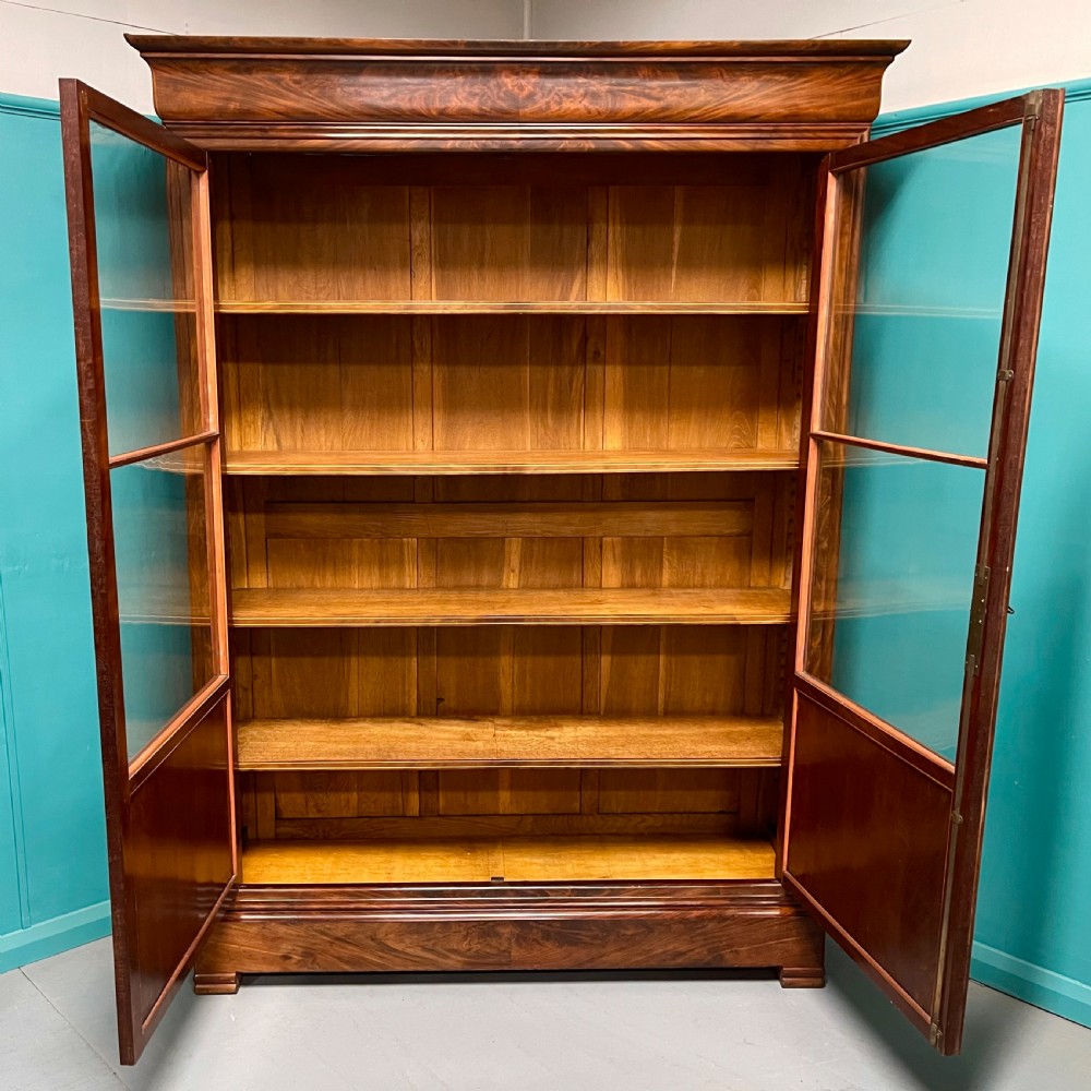 Large 19th century French two door bookcase  View III