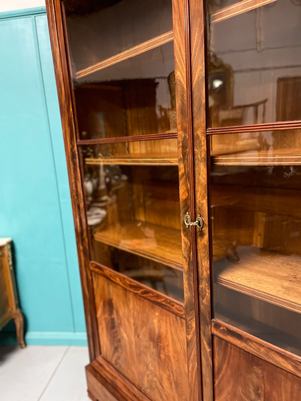 Large 19th century French two door bookcase  View V