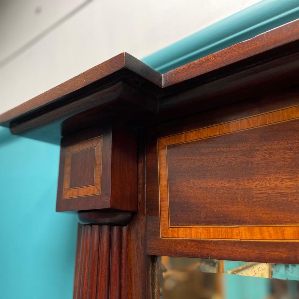 Edwardian inlaid overmantle mirror View IV