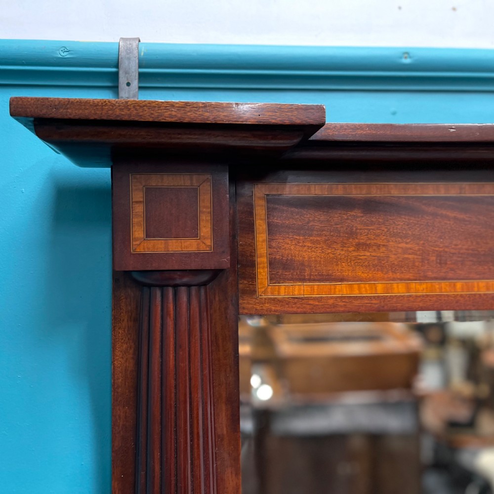 Edwardian inlaid overmantle mirror View V