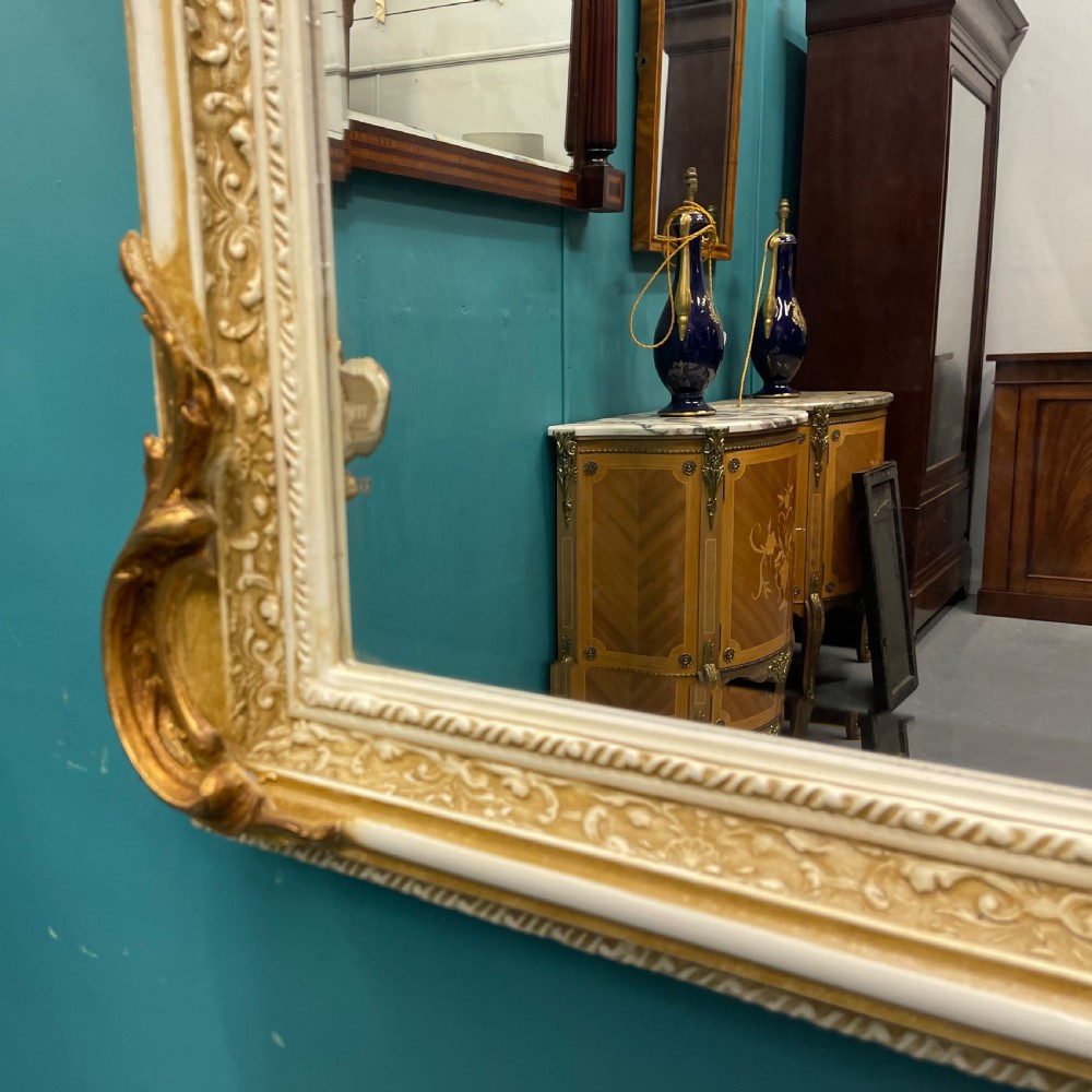 Large French paint and gilt mirror View IV