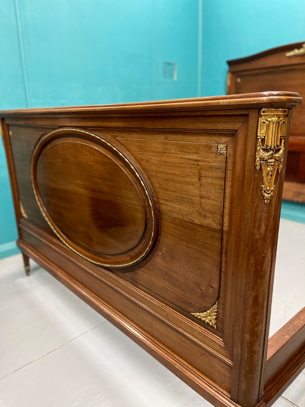 French Empire style kingsize bed with mounts View V