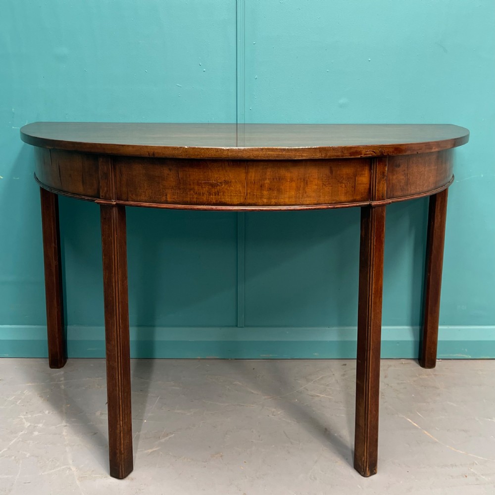 Pair of Georgian demi lune console tables View V