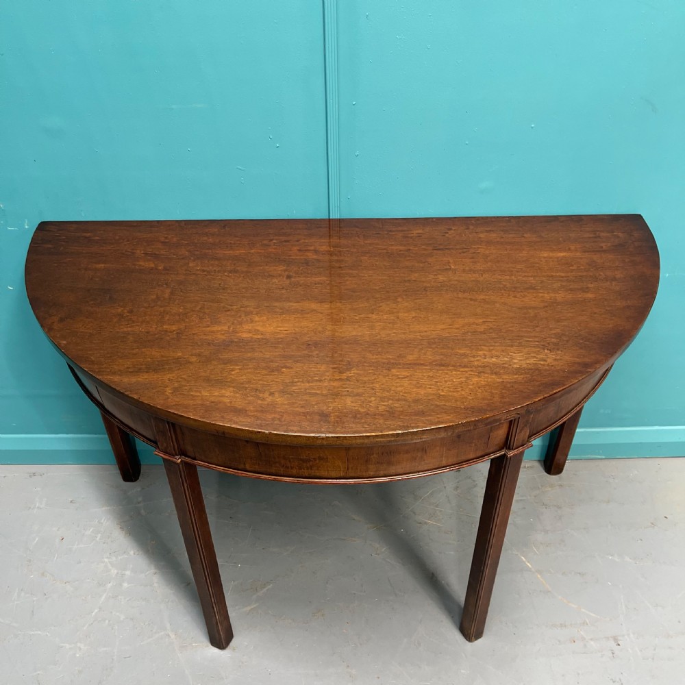 Pair of Georgian demi lune console tables View VI