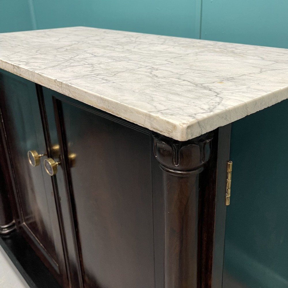 Late Regency marble top chiffonier cabinet View IV