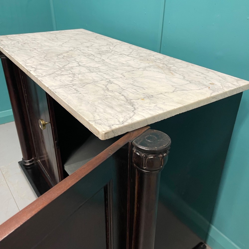 Late Regency marble top chiffonier cabinet View V
