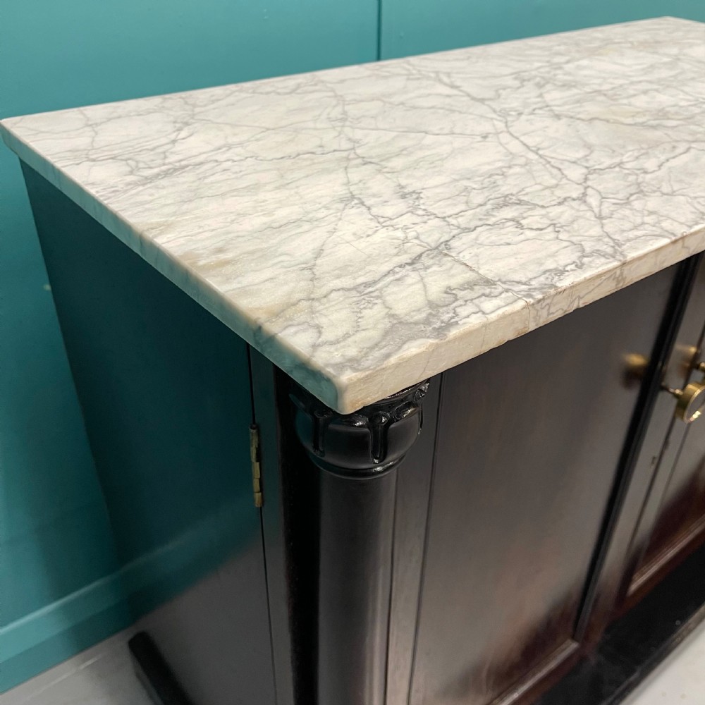 Late Regency marble top chiffonier cabinet View VI
