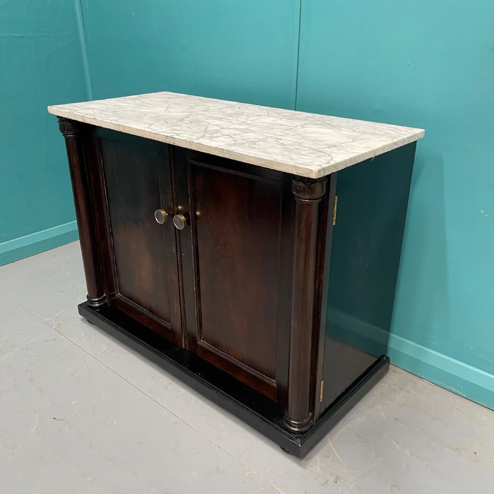Late Regency marble top chiffonier cabinet View VIII