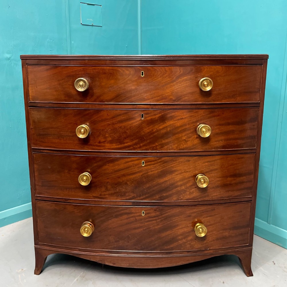 Regency bow front chest of drawers 