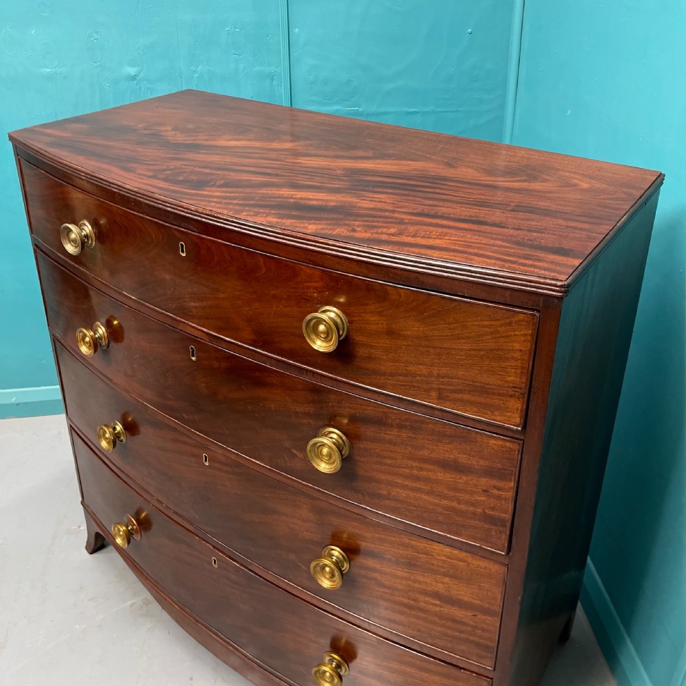 Regency bow front chest of drawers  View II