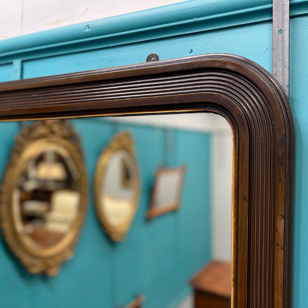 Regency simulated rosewood overmantle mirror View II