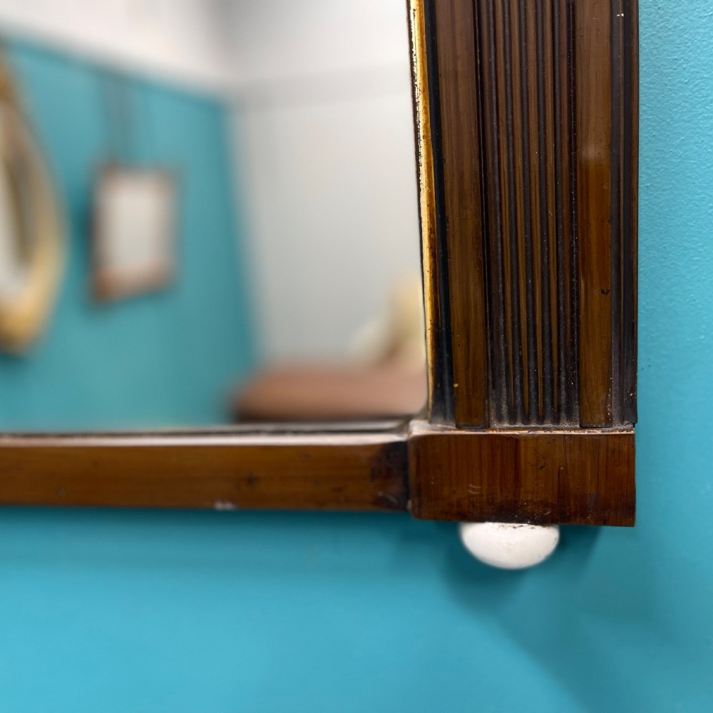 Regency simulated rosewood overmantle mirror View III