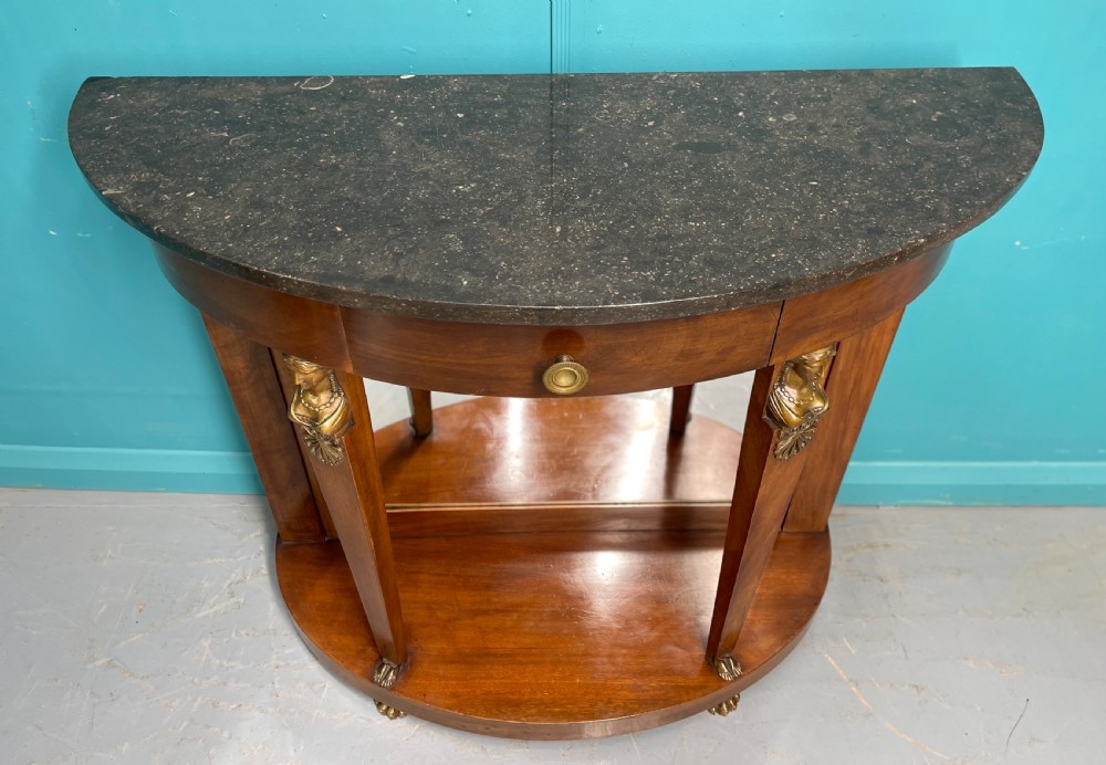 French Empire demi lune console table  View II