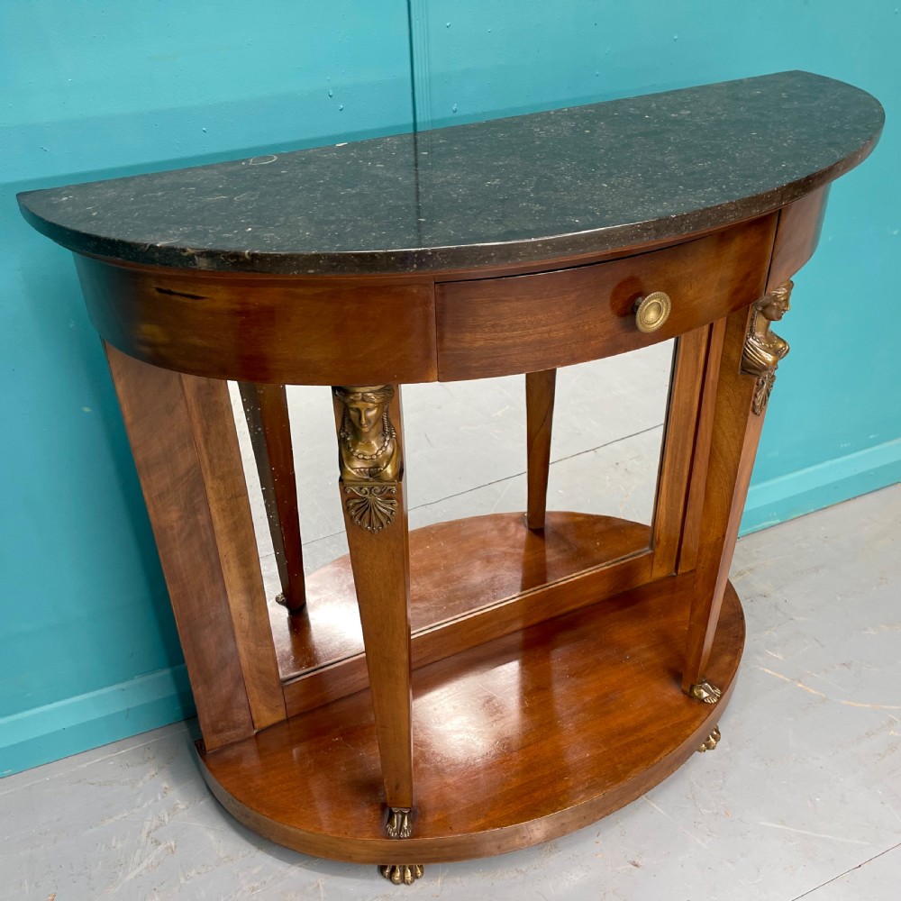 French Empire demi lune console table  View III