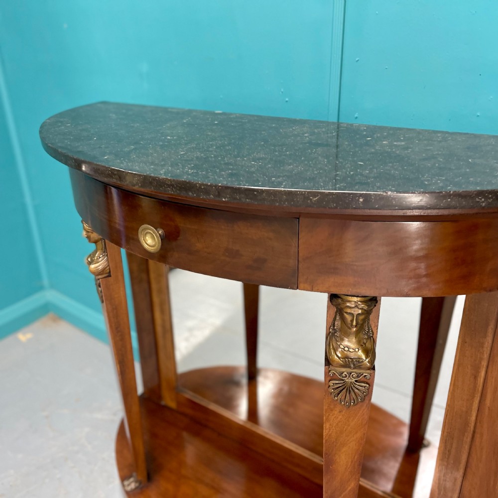 French Empire demi lune console table  View IV