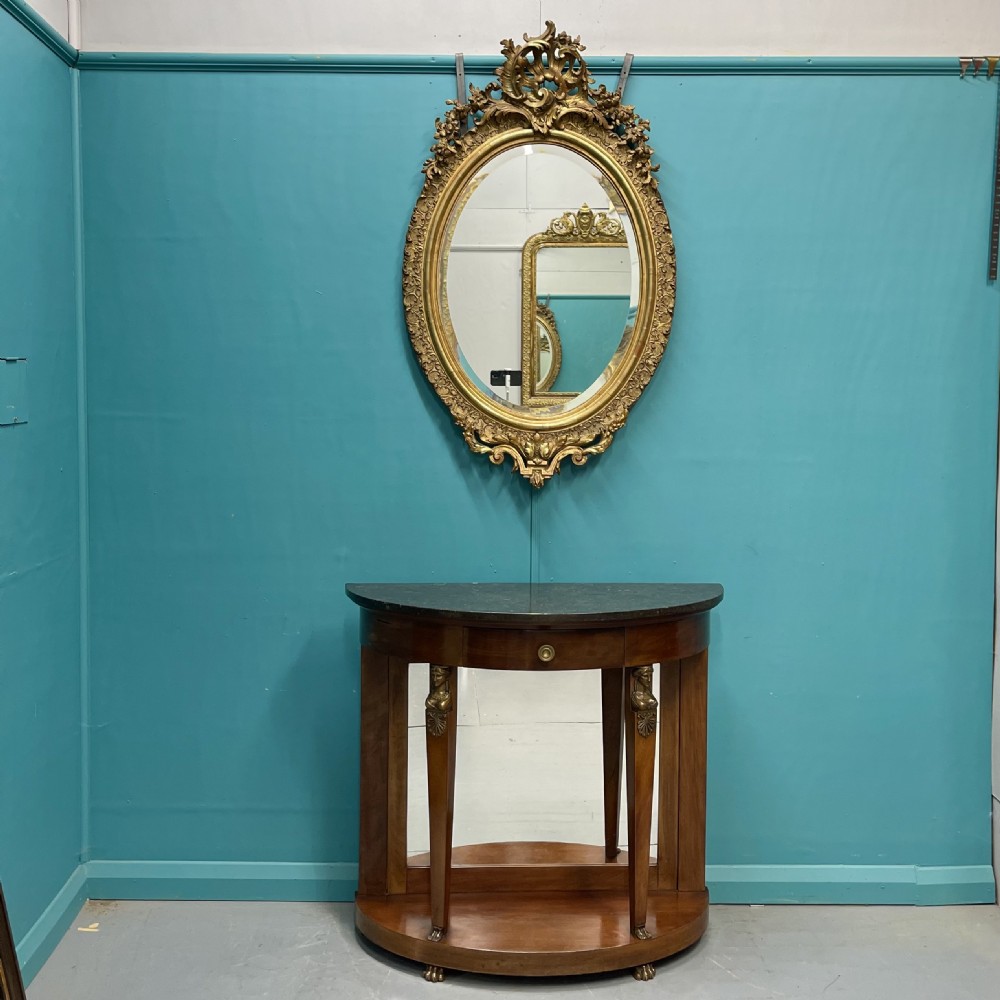 French Empire demi lune console table  View V
