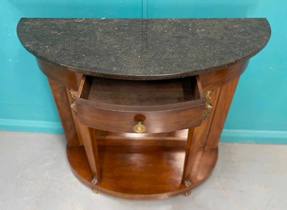 French Empire demi lune console table  View VI