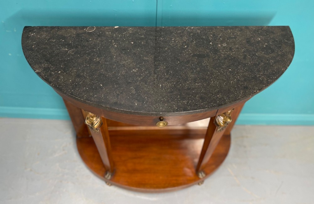 French Empire demi lune console table  View VII