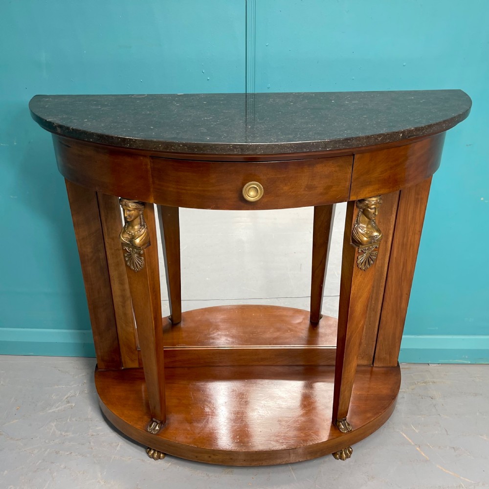 French Empire demi lune console table  View VIII
