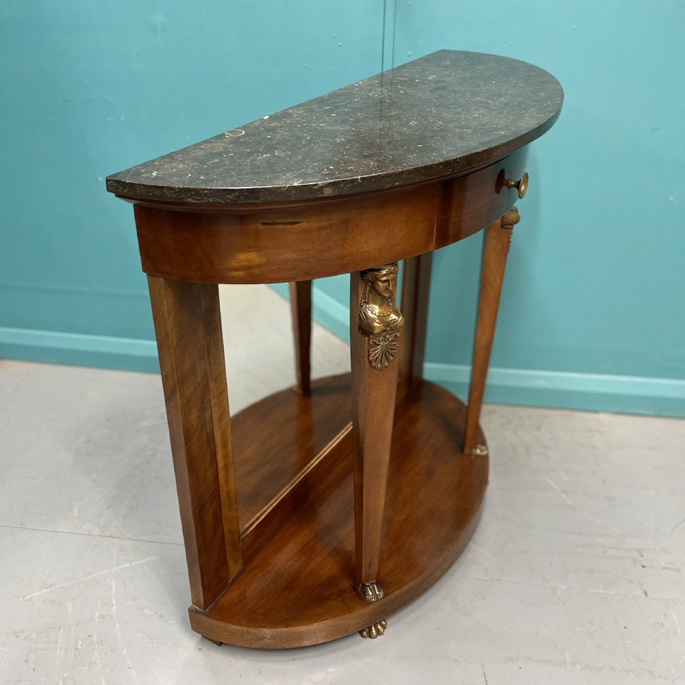 French Empire demi lune console table  View IX