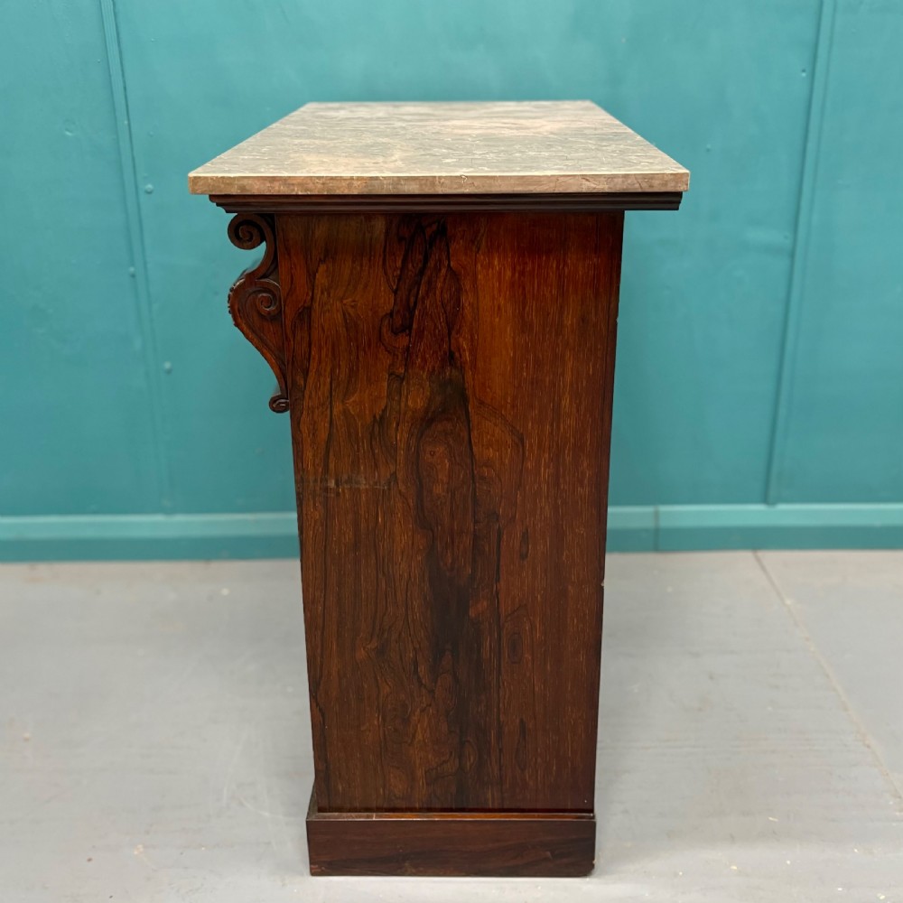 Regency marble top chiffonier pier cabinet View VII