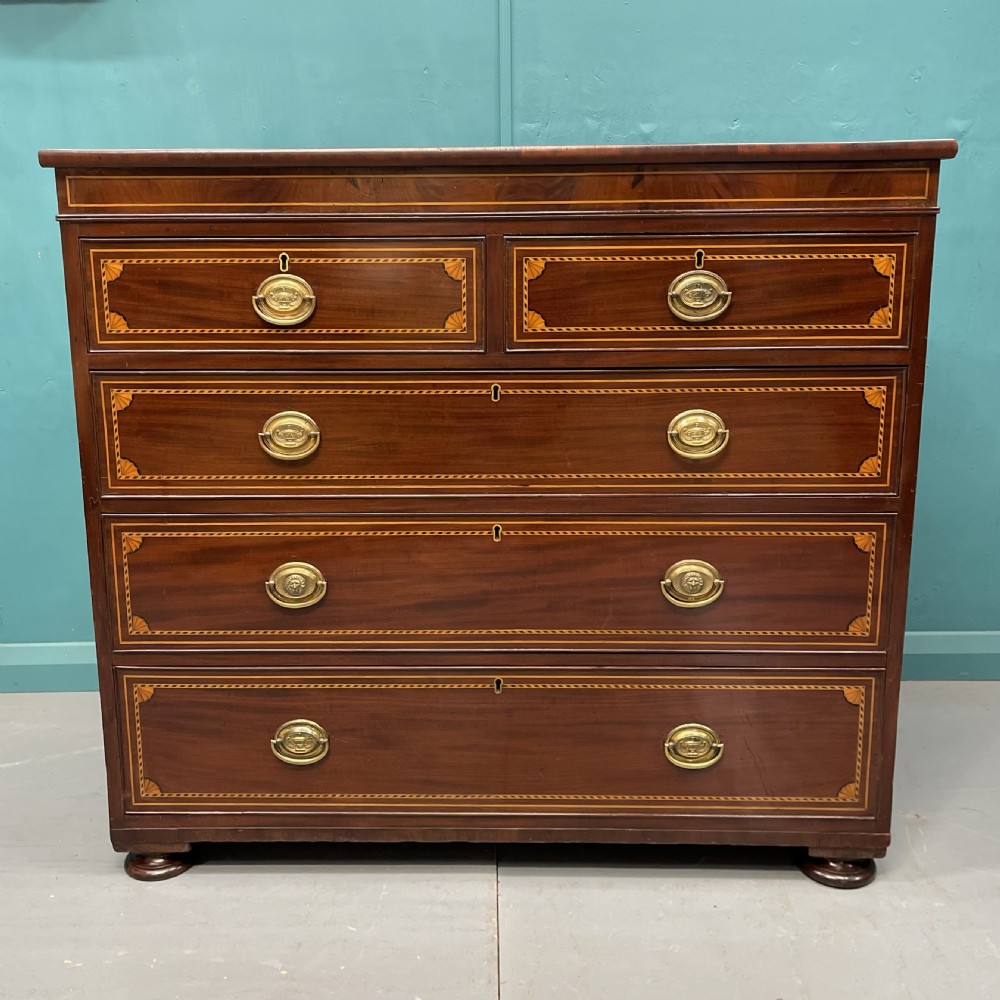 Mid 19th century inlaid chest of drawers View II