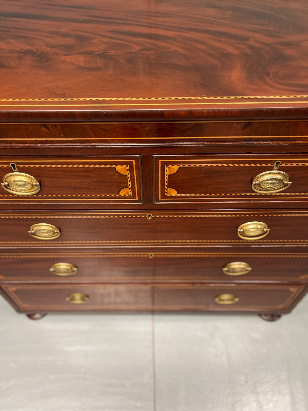 Mid 19th century inlaid chest of drawers View III