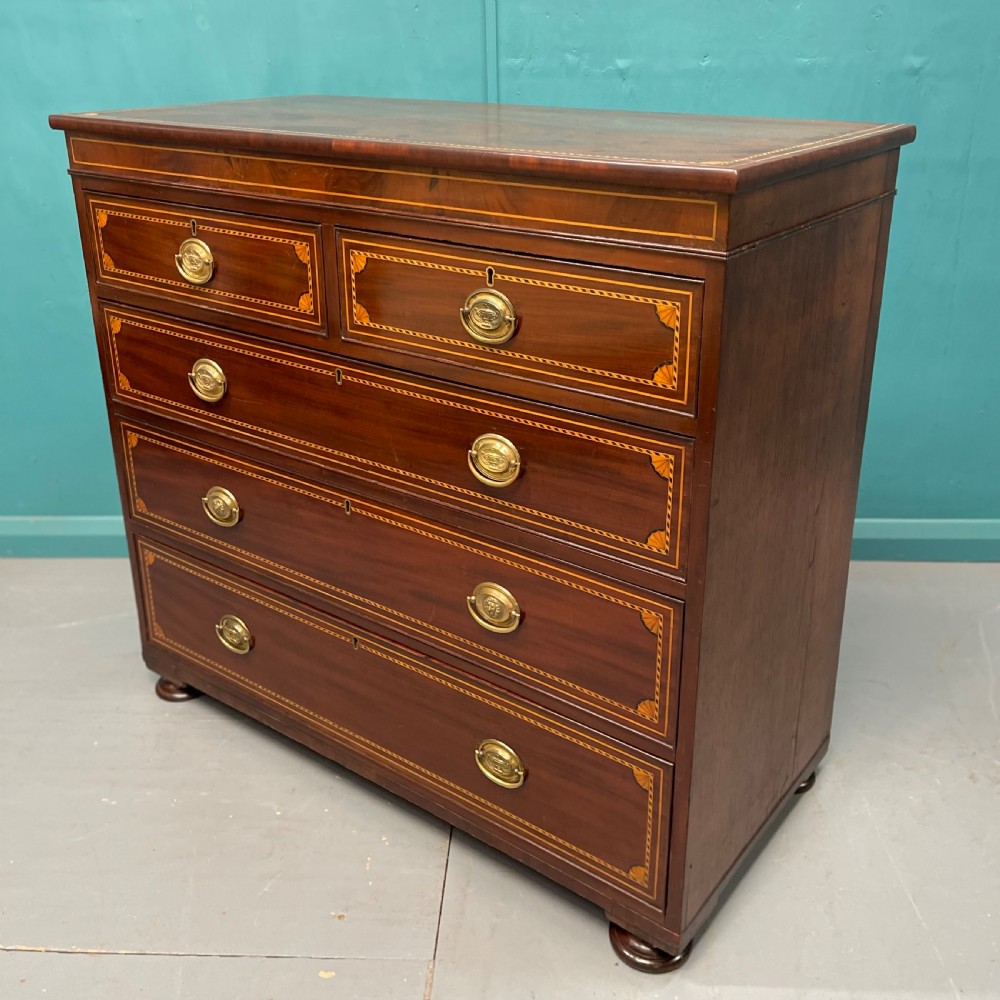 Mid 19th century inlaid chest of drawers View IX